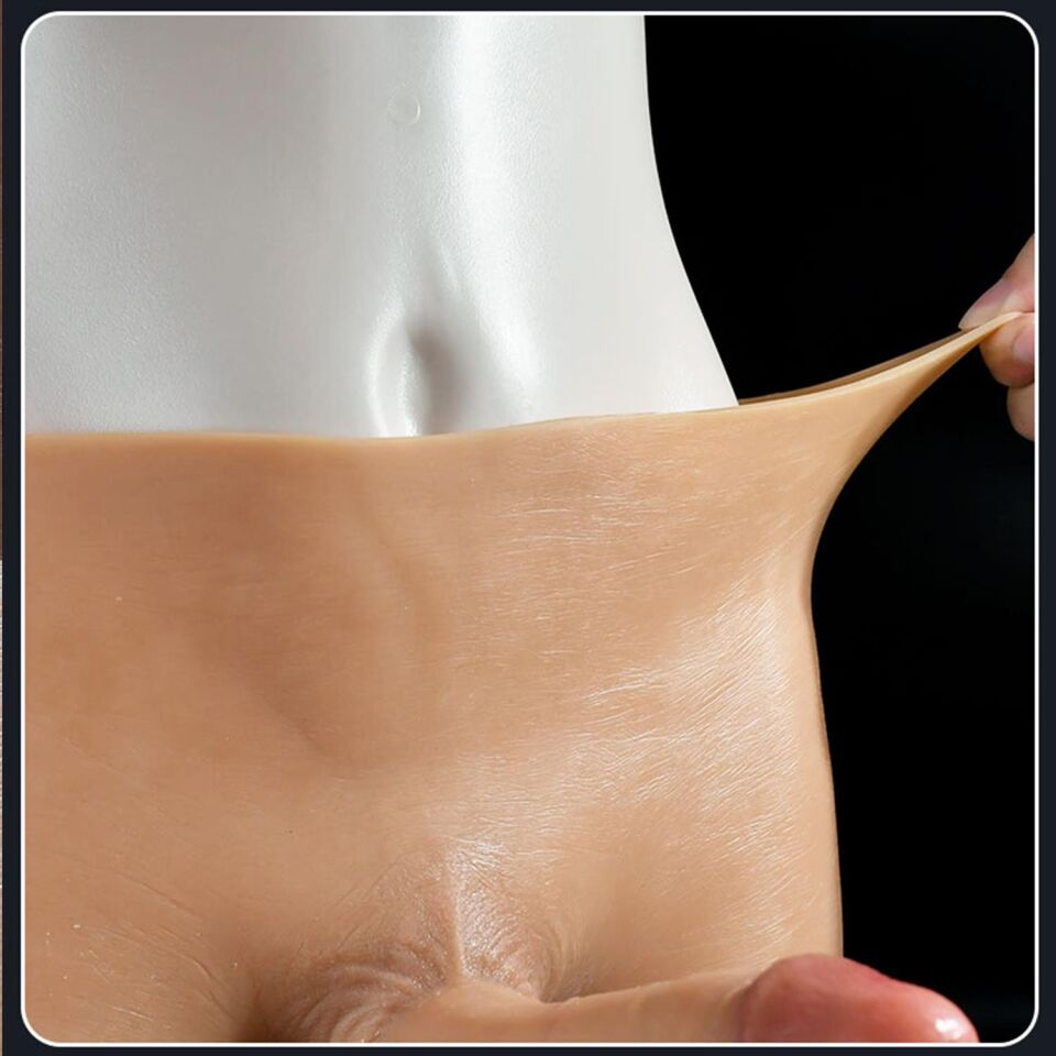 Giyilebilir Silikon Gerçekçi Dildo Pantolon Küçük Boy Dolu Strapon