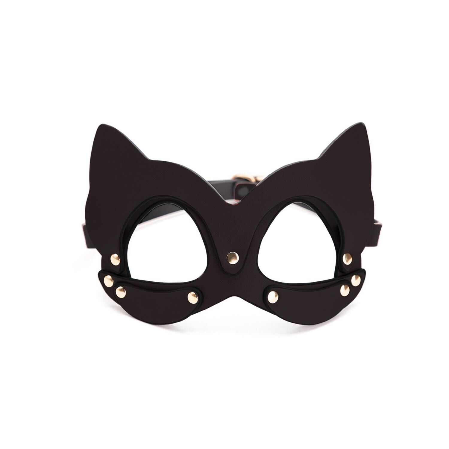 Deri Fantezi Maske Siyah