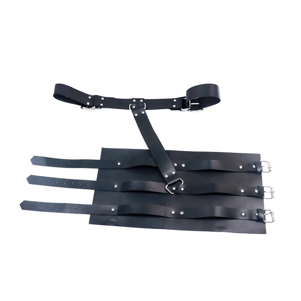 Siyah Deri Kol ve El Bağlama Harness Seti