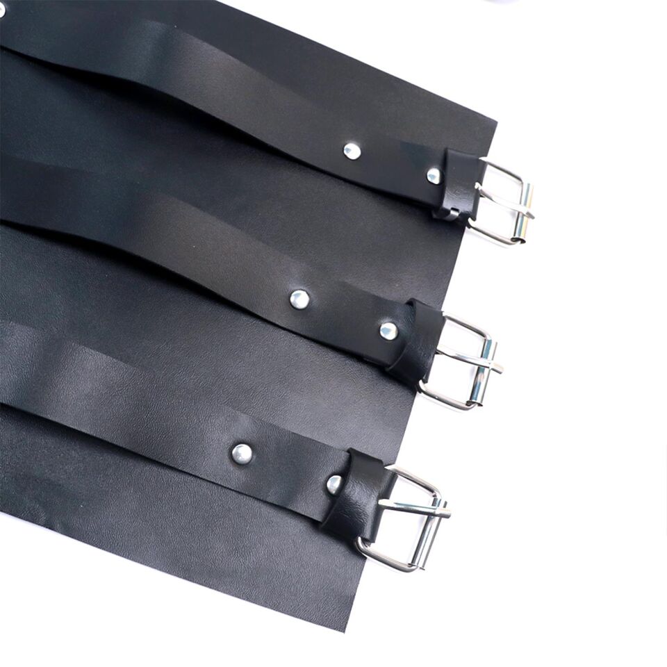 Siyah Deri Kol ve El Bağlama Harness Seti