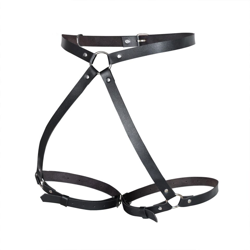 Siyah Ayarlanabilir Bacak ve Kalça Harness