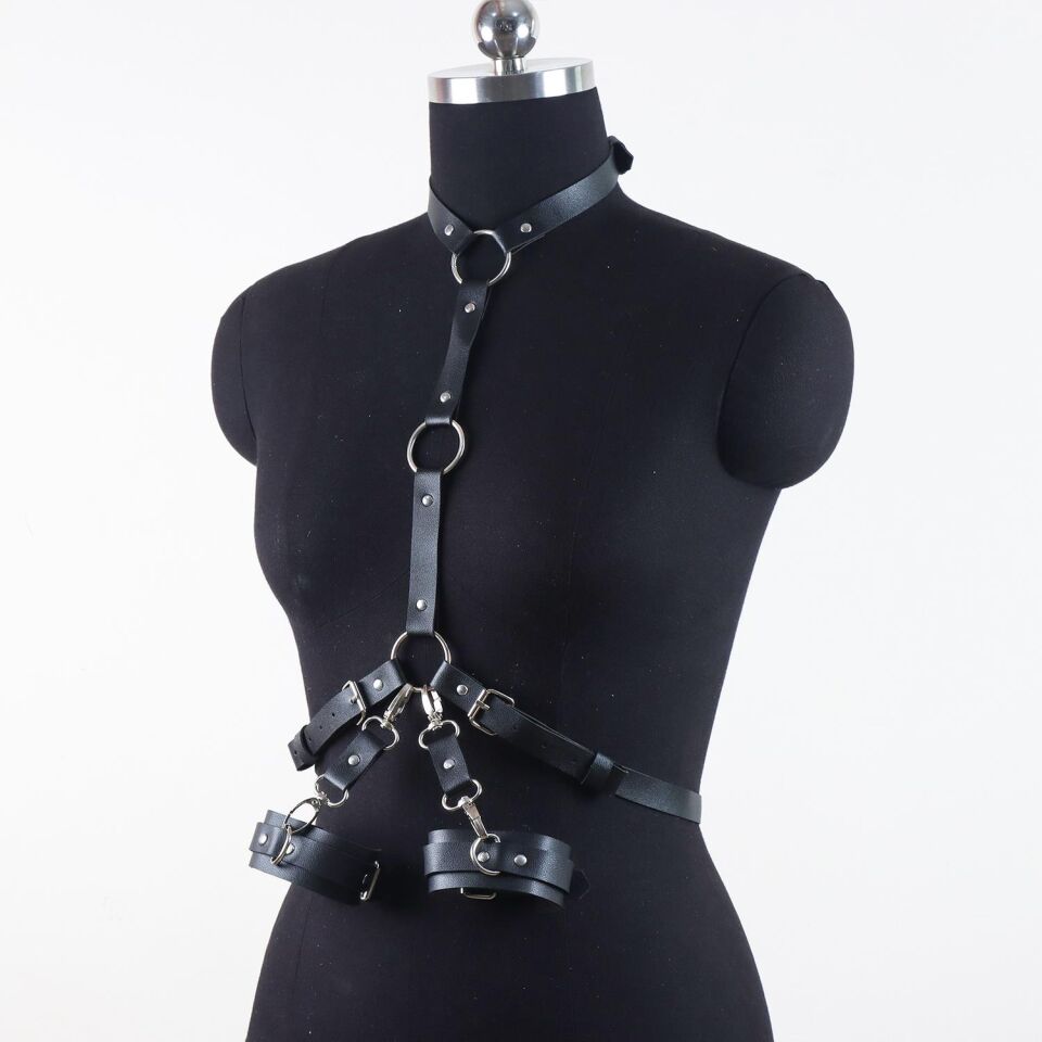 Çift Bileklikli Göğüs ve Bel Harness Seti