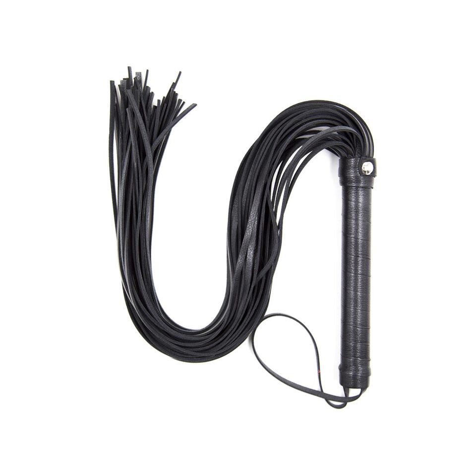 Fantezi Deri Kırbac Siyah