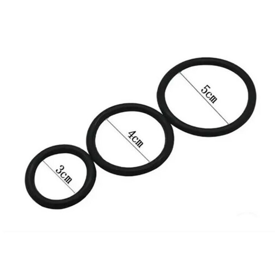 Siyah Penis Halkası Set 3’lü