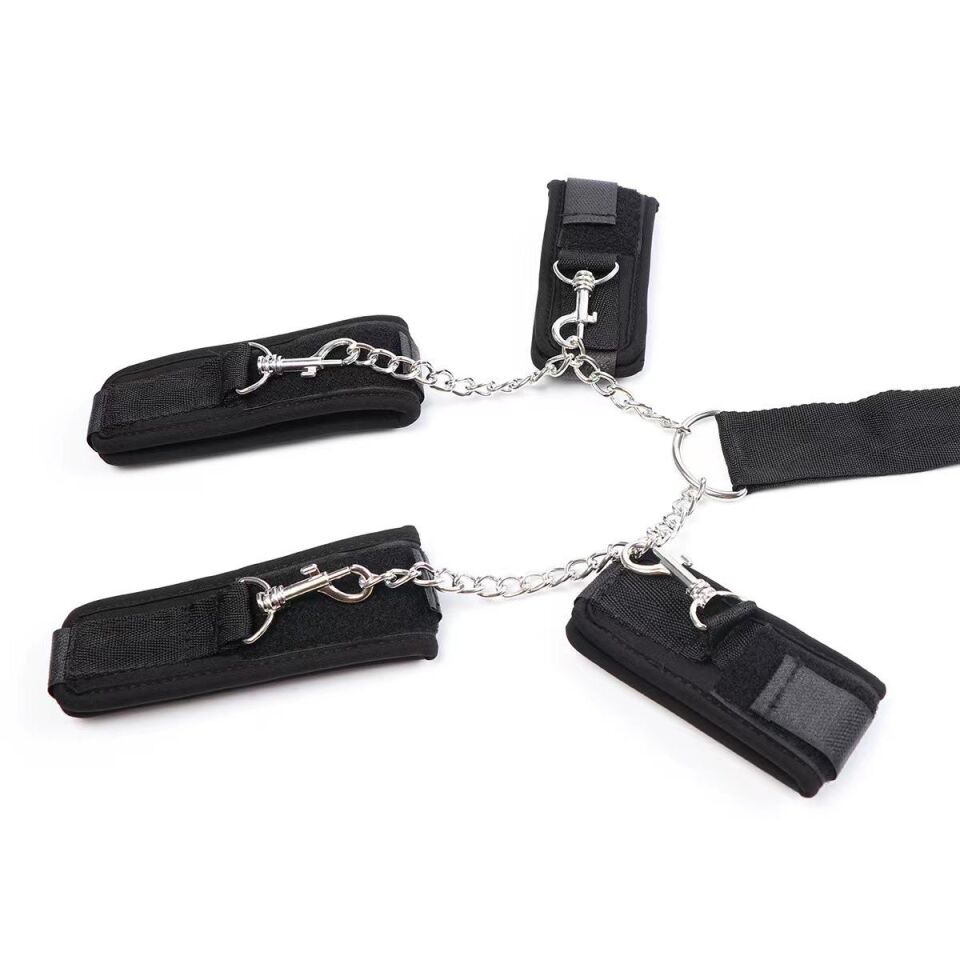 Ağız Toplu El Ayak Bağlama Kemeri Siyah