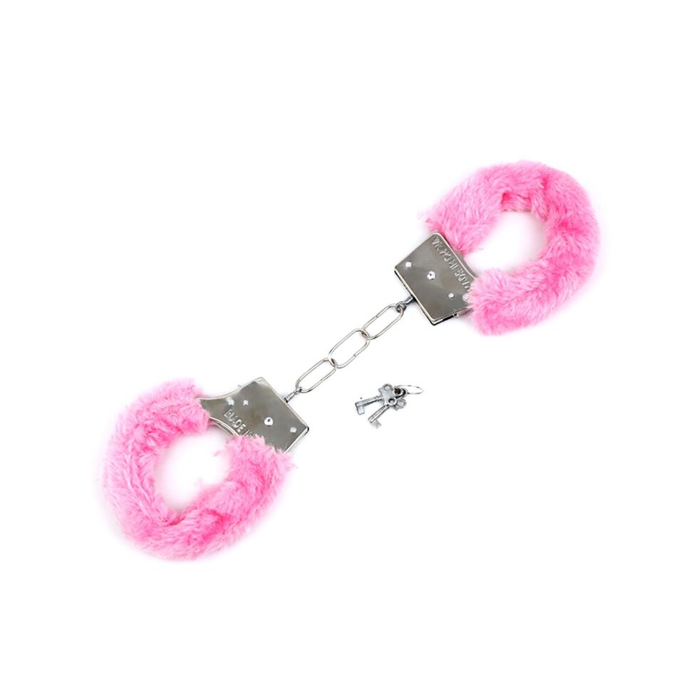 Peluşlu Metal Fantezi Kelepçe Pembe