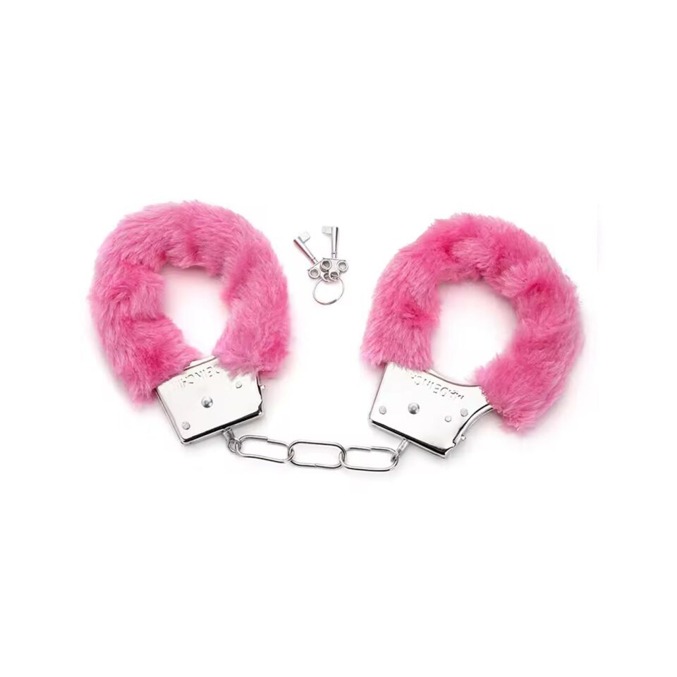 Peluşlu Metal Fantezi Kelepçe Pembe