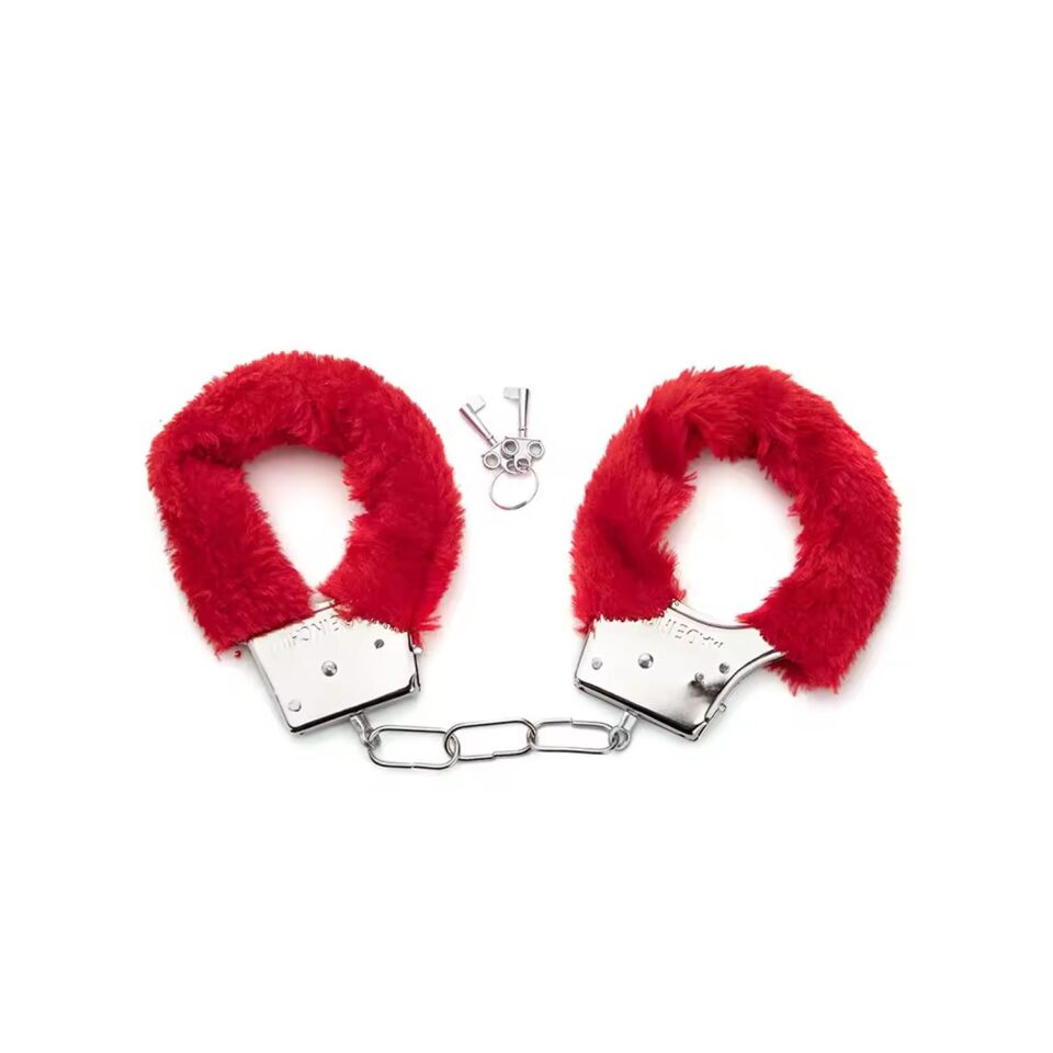 Peluşlu Metal Fantezi Kelepçe Kırmızı