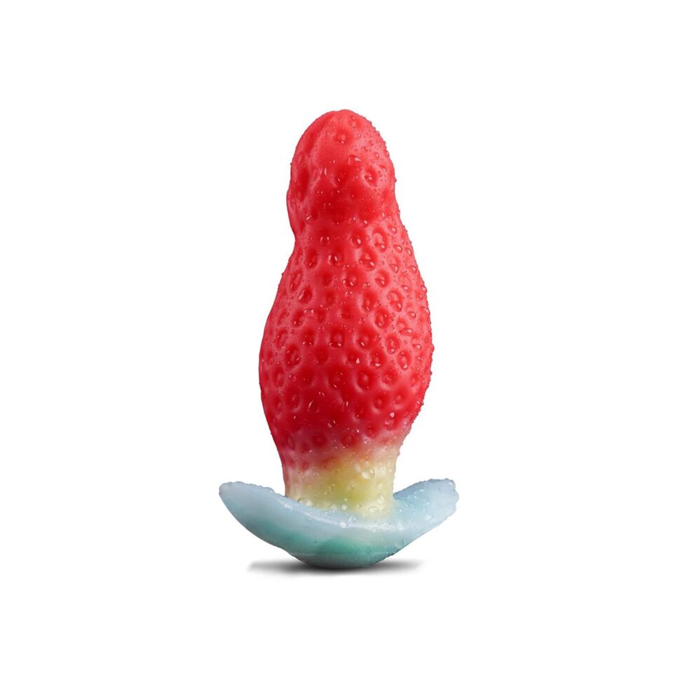 Çilek Tasarımlı Silikon Anal Plug Orta – Renkli, Eğlenceli ve Konforlu Deneyim