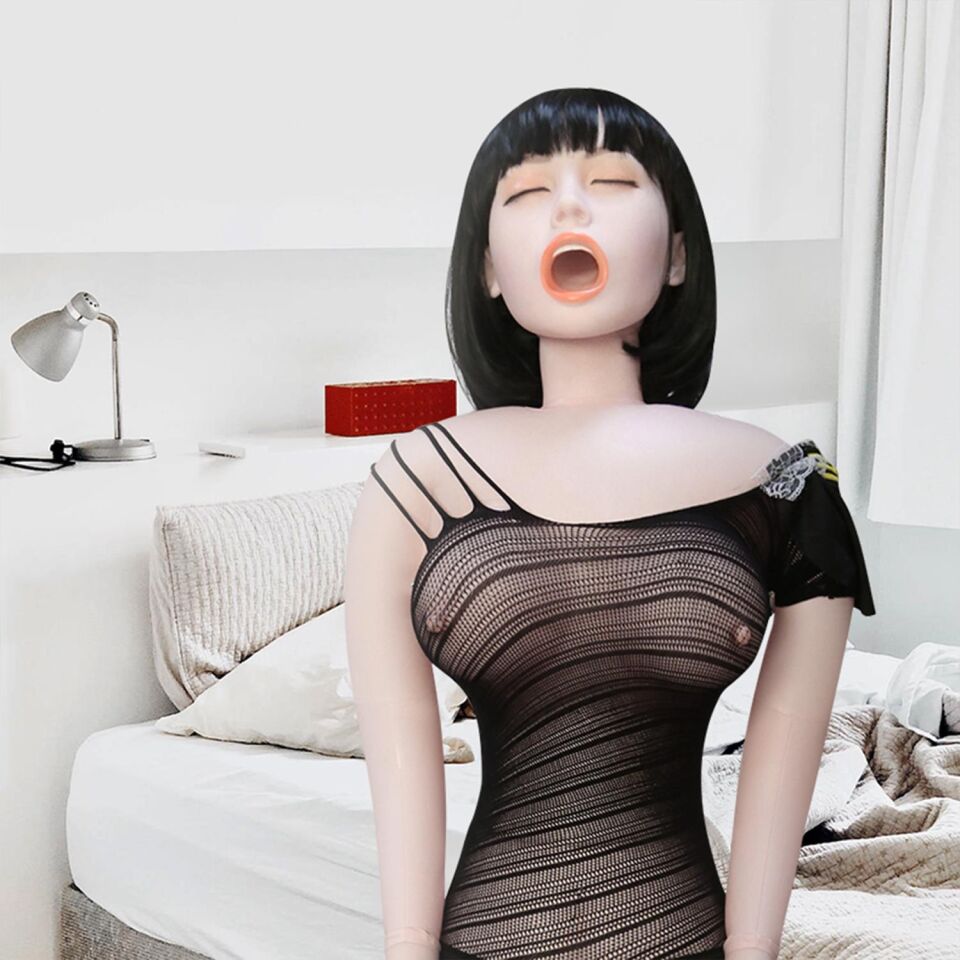 Şişme Kadın Manken Kumral 155 cm  – Gerçekçi PVC Tasarım