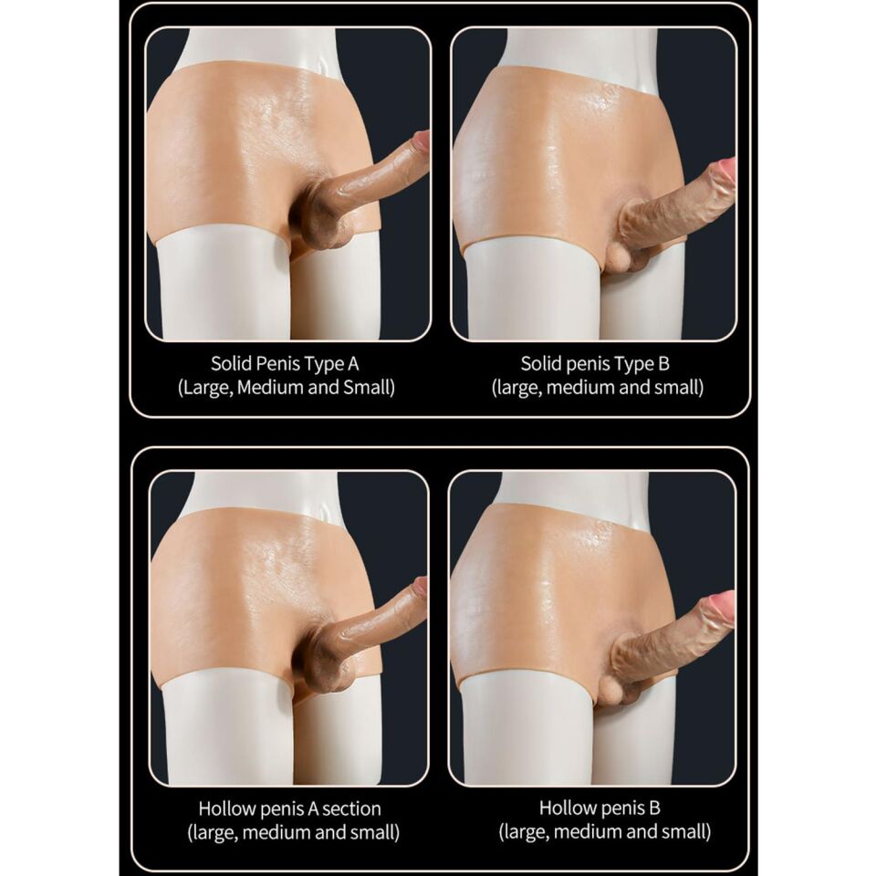 Giyilebilir Silikon Gerçekçi Dildo Pantolon Küçük Boy Boş Strapon