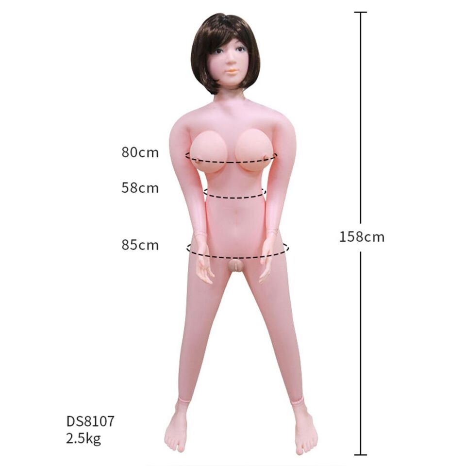 Şişme Kadın Kısa Saçlı Sarışın