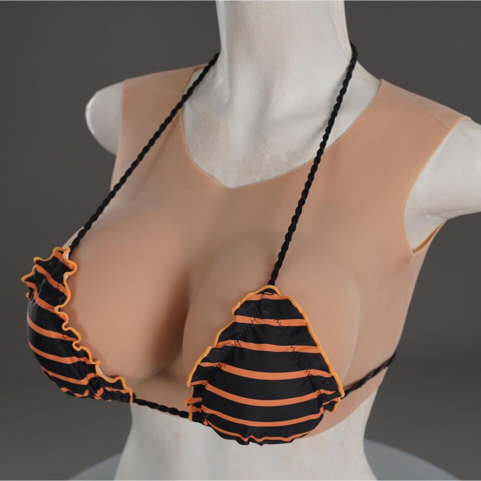 Giyilebilir Silikon Göğüs Sarışın Büyük Boy F Cup