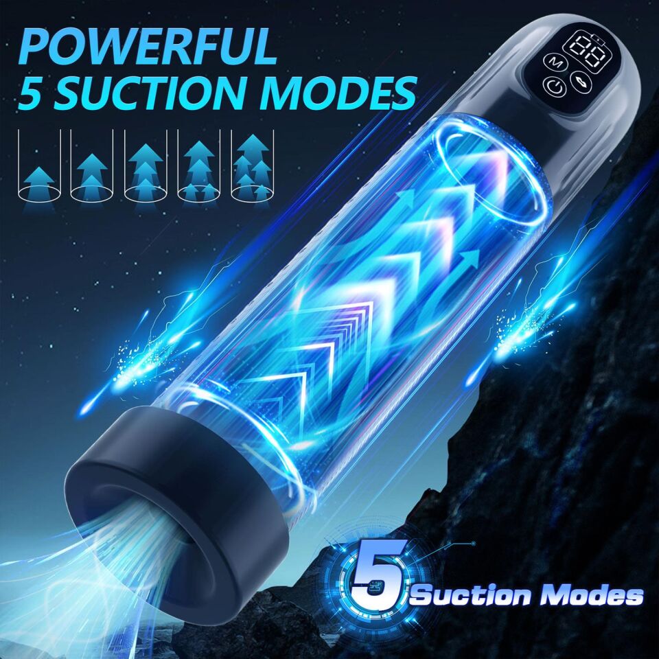 Dijital Ekranlı Vakum Egzersiz Otomatik Penis Pompası