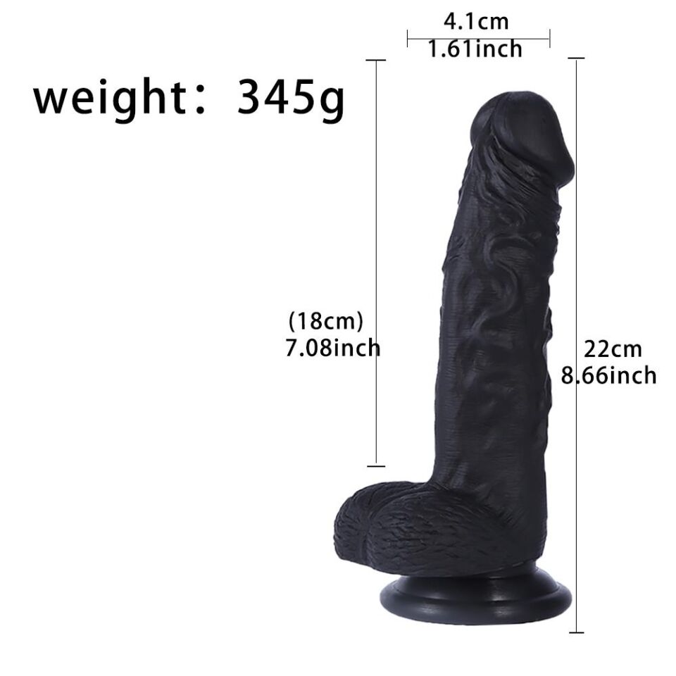 Siyah Realistik Dildo – 22 Cm
