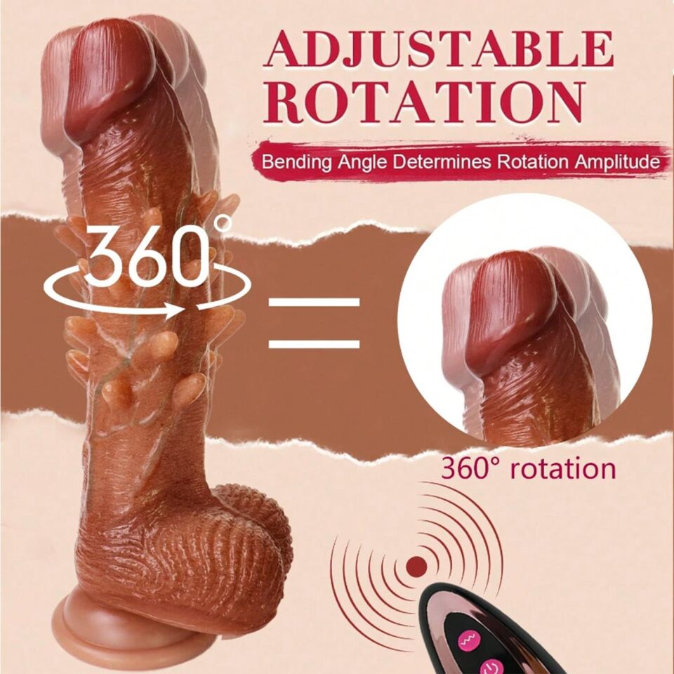 Hareketli Tırtıklı Realistik Dildo 22 cm