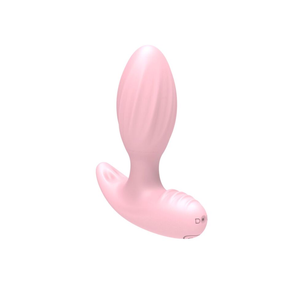 Uzaktan Kumandalı Şarjlı Titreşimli Anal Plug Pembe (8,48 cm)