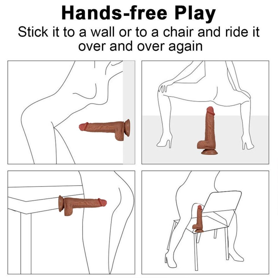 Realistik Dildo – 19,5 cm Güçlü Vakum Tabanı