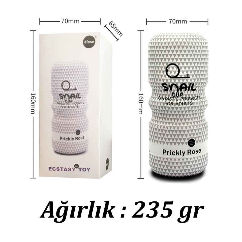 Taşınabilir Manuel Anal Mastürbatör Beyaz Renkli