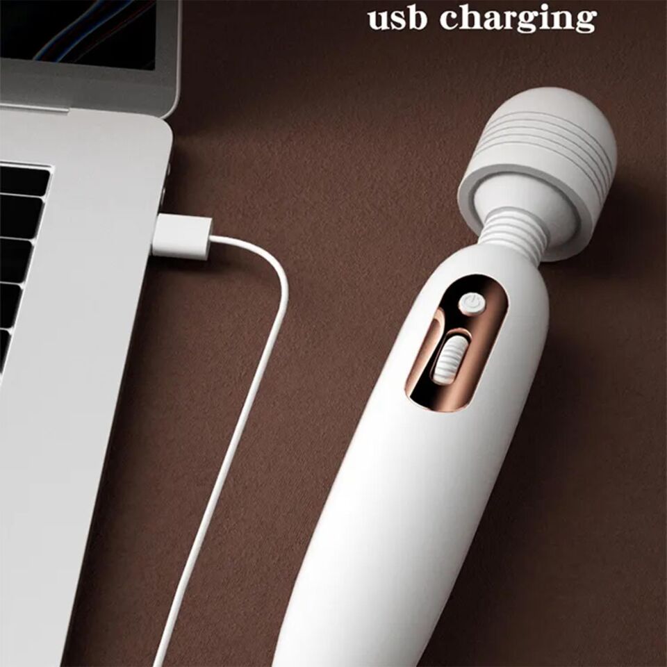 Modern Masaj Wand Vibratör Beyaz