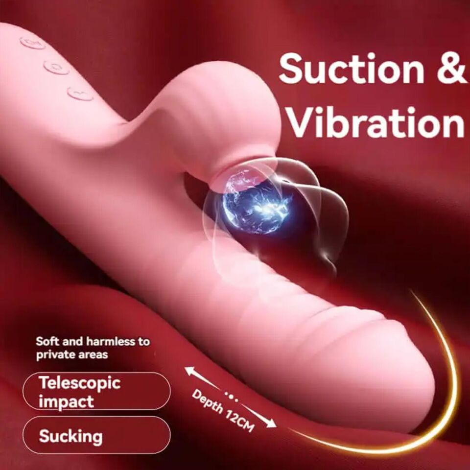 Modern Emişli ve Titreşimli Rabbit Vibratör Pembe