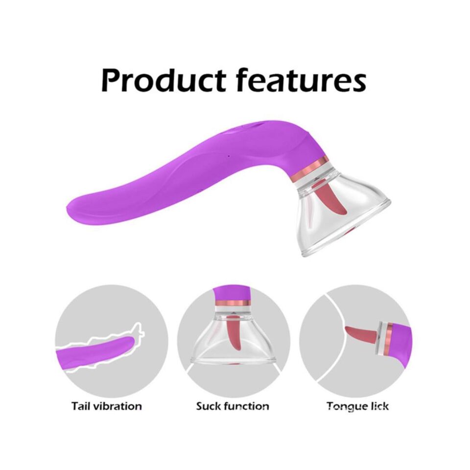 Pinkobsession3’ü 1 Arada Göğüs ve Klitoris Stimülatörü Mor