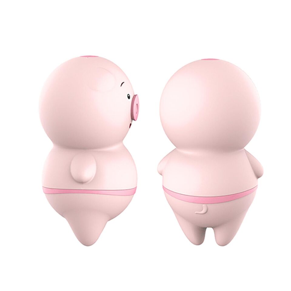 Sevimli Domuz Figür Dil Vibratör Pembe